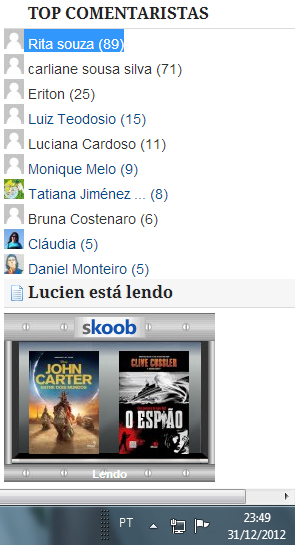 Top Comentarista - Dezembro 2012