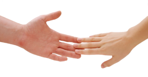 Mãos tocando