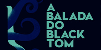 Recorte da capa do livro, fundo preto, à esquerda, de uma fresta verde saem três tentaculos azuis. À direita, o título do livro em verde, e abaixo o nome do altor em roxo.