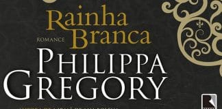 Recorte da capa do livro, um fundo escuro com o título do livro em amarelo, e logo abaixo o nome da autora em branco. Abaixo o texto: "Autora de A Irmã de Ana Bolena". Na lateral algunns ornamentos em bege. No canto inferior direito o selo da editora Record