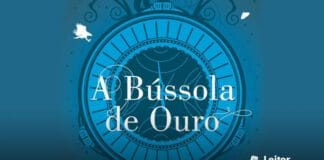 Recorte da capa do livro. Um fundo azul, com uma ilustração em outros tons de azul de uma bússola estilizada. No cento, o título do livro, em branco.
