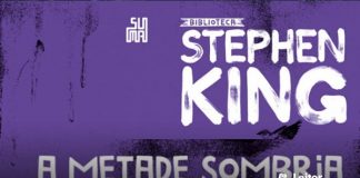 Montagem da capa do livro, um fundo roxo com manchas escuras. Em branco o nome do autor, e na base o título do livro.