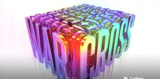 Recorte da capa do livro. em um fundo claro, o título dividio em "WAR" e "CROSS", com letras grossas e coloridas, sobrepostas e cruzadas formando um cubo.