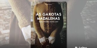 Capa do livro, imagem de uma moça com roupas em tons marrons, segurando uma mala com as duas mãos frente ao corpo, não se mostra seu rosto. Em primeiro plano, no centro, o titulo do livros, e o texto: "Quem poderá salvá-las?"