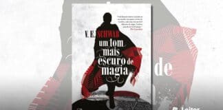Capa do livro. Um fundo branco, e na frente a silhueta preta de uma pessoa vestindo uma capa, com traços vermelhos, onde a pessoa pisa aparecem circulos com um mapa desenhado. Em primeiro plano, sobre a silhueta, o nome da autora, e o título do livro.