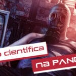 Vitrine do episódio. Ilustração com um homem sentado usando uma mascara de gás, ao lado de uma TV de tubo com a tela rachada. Em primeiro plano, no topo à esquerda o simbolo do Leitor Cabuloso, à direita "CC 212" em vermelho. Na base o título " Ficção científica na pandemia".