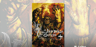 Capa do livro. Ilustração em tons marrons de um guerreiro com roupas medievais, luvas e cota de malha, ele está com uma cara enfurecida, olhando para cima e enguendo as mãos, uma delas com o punho fechado. Em primeiro plano, no centro, um simbolo em branco de um pequeno dragão segurando uma espada, em seguida, o título do livro em branco, e o nome do autor, e o texto "Autor de O Arqueiro e O Andarilho"