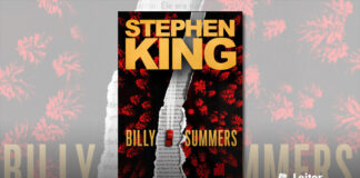 Capa do livro. Em visão aérea, aparece uma floresta de arvores altas, em tom vermelho, podendo notar apenas o topo delas. Um rasgo de página forma uma estrada no meio da floresta, onde uma caminhonete vermelha transita por sobre textos de um livro. Ao redor da caminhonete está o título do livro em amarelo, e no mesmo tom está o nome do autor, no topo.