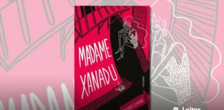 Capa do livro. Ilustração mostrando uma moça sentada na calçada com os cotovelos sobre os joelhos e as mãos no rosto, parecendo estar chorando. A personagem é composta apenas por um contorno branco, usando um vestido, salto alto e cabelo longo. O cenário é composto por uma rua cruzando com outra, as paredes das construções são vermelhas quase rosa bem forte. Em uma das parede quase de esquina está pichado de brando o título do livro, com o spray caído na calçada, no canto o nome do autor em uma placa de rua. Toda a perspectiva e proporção da ilustração é uma pouco exagerada.