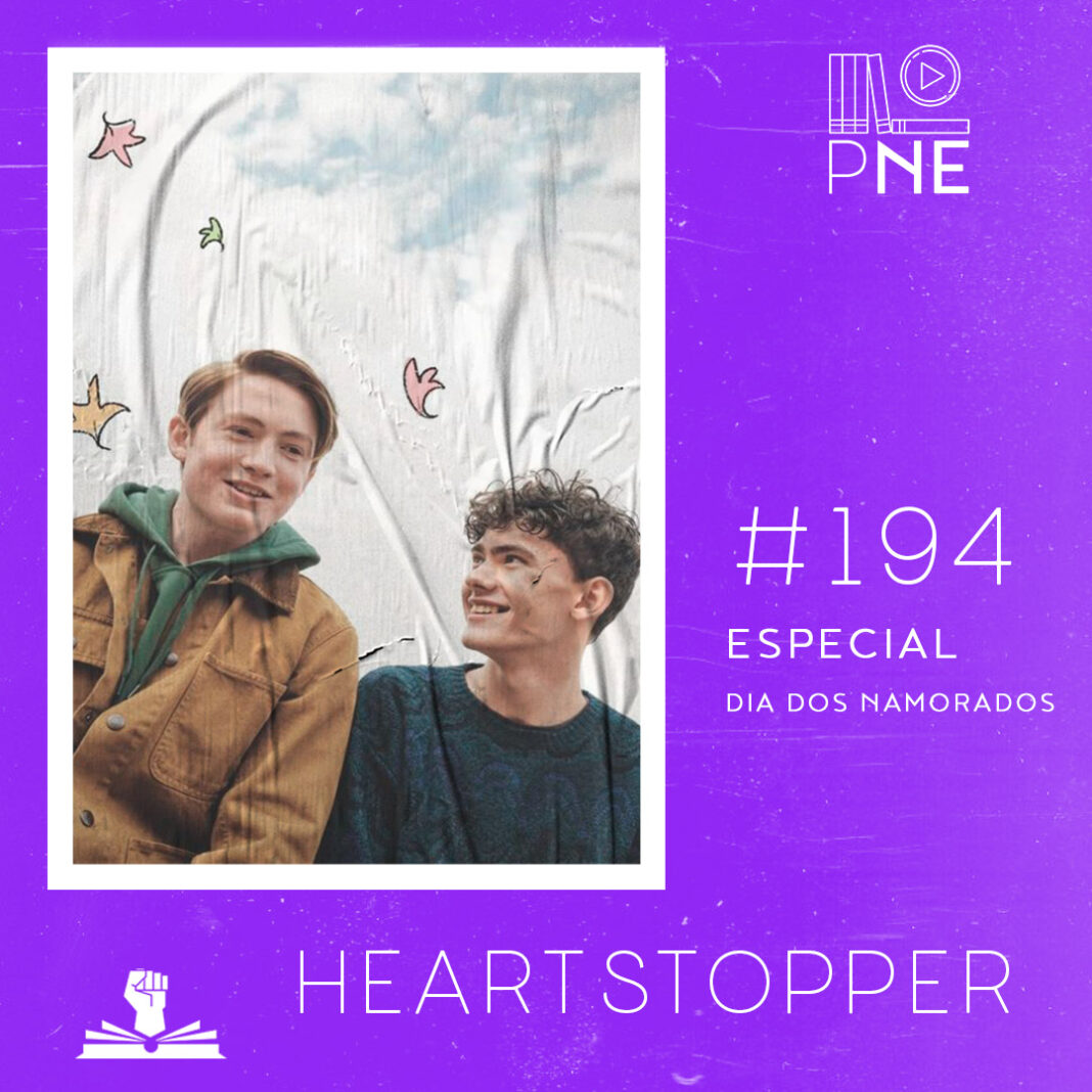 PnE 194 - quadrado Imagem de fundo roxo com textura de corte. À esquerda no canto inferior tem a logo do Leitor Cabuloso formado por um livro aberto e um punho levantado na cor branca. Acima, o pôster da série